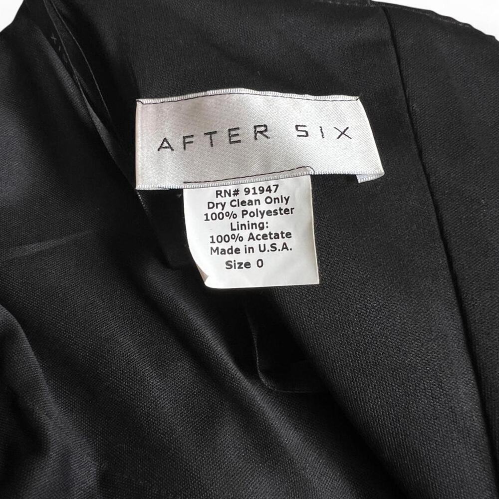 After Six Strapless Satin Cocktail Dress Black Plum Sweetheart Fit Flare Formal - Picture 4 of 4